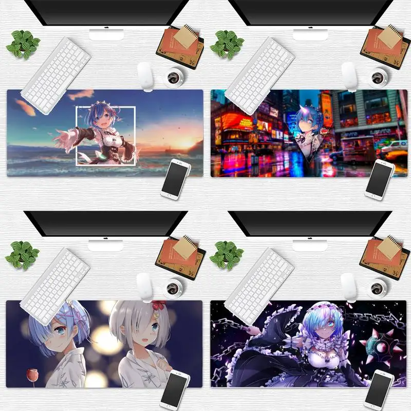 

Rem ReLife world zero Cute girl DIY Design Pattern Game mousepad Desk Table Protect Game Office Work Mouse Mat pad