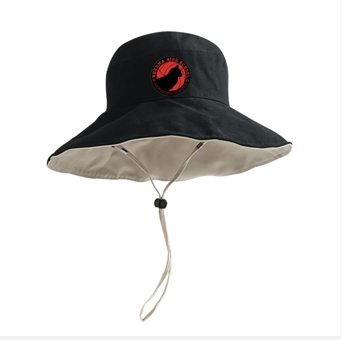 

Haikyu Hat Men's Summer Sunscreen Panama Hat Hot Sale Summer New Bucket Cool Unisex 100% Cotton Anti-UV Reversible Bucket Hat
