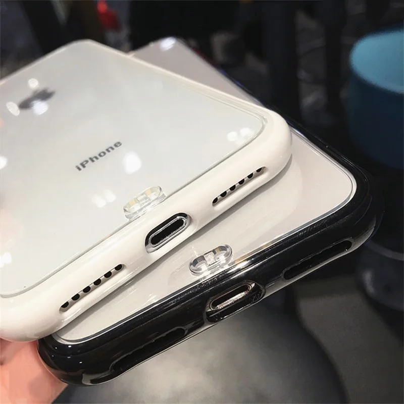 Прозрачный противоударный бампер силиконовый чехол для телефона iPhone 11 Pro X XS XR Max 6