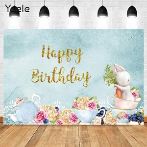 Yeele Easter Rabbit Bunny Flower Newborn Baby Shower Princess Birthday Photography Backdrops Vinyl Photo Background Photocall