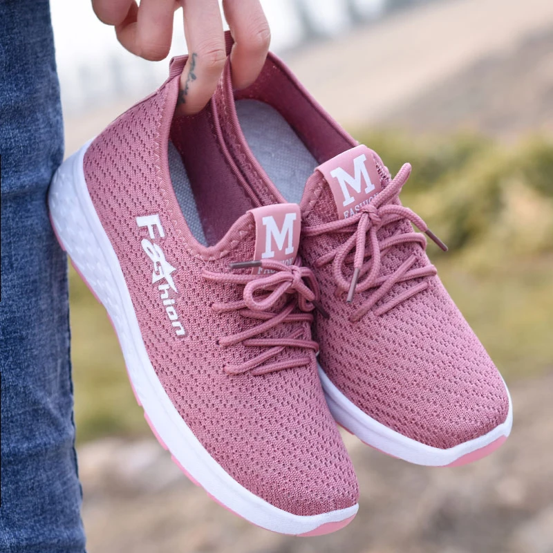 

Women Running Shoe 2021 Sport Shoes Flexible Soft-soled Lazy Walking Shoe Lady Flat Platform Fashion Outdoor Travel Jogging Shoe