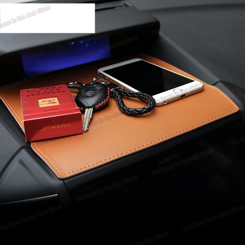 Lsrtw2017 волоконно кожаный автомобильный коврик для приборной панели сотового