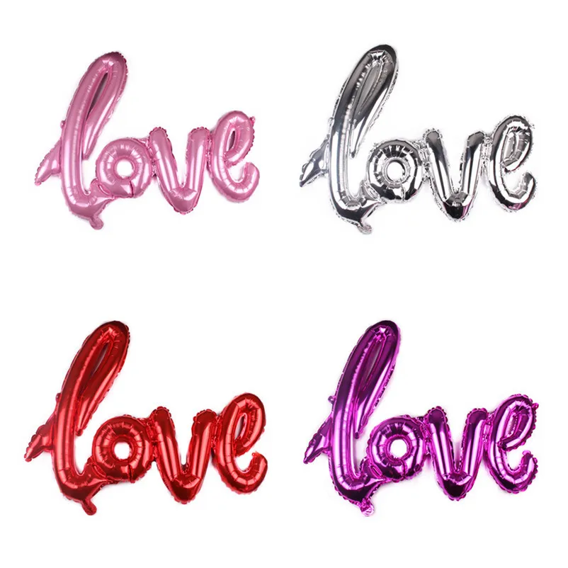 40 дюймов сиамский воздушный шар из алюминиевой фольги с надписью LOVE для