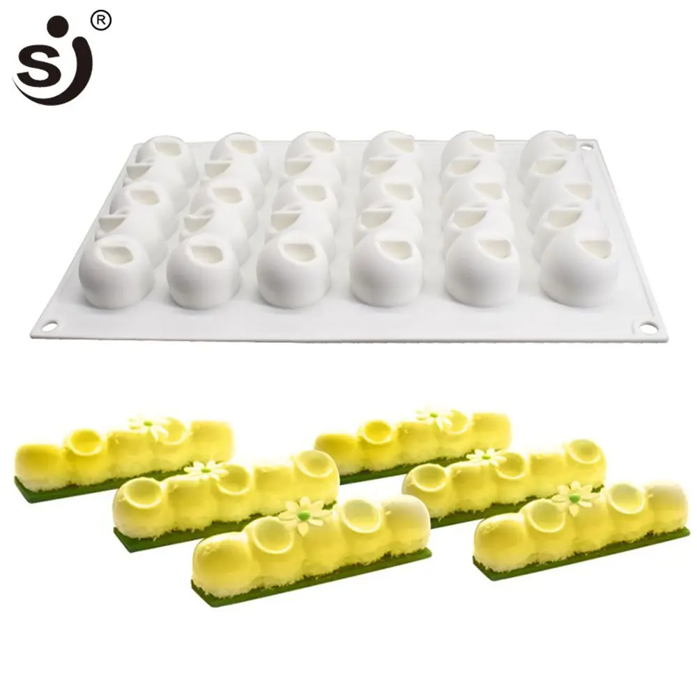 SJ 8 он-лайн с длинным 3d силиконовые формы для выпечки торта Мусса буфами на