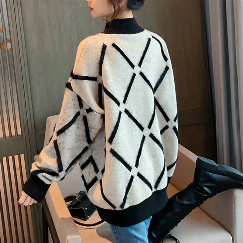 Женский свитер с высоким воротом осенняя и зимняя Новинка большой размер