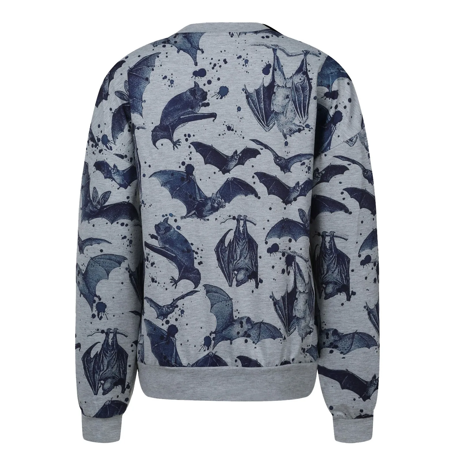 

Bat Print Women Long Sleeve hoodie long sleeve black blue oversized hoodies women O-neck Cotton Pullover women tops Sweatshirt