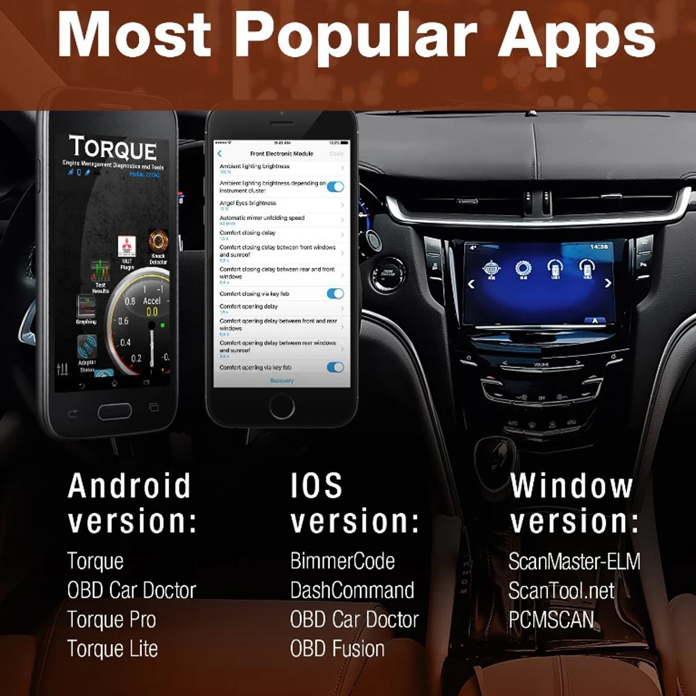 Сканер неисправностей двигателя V1.5 PIC18F25K80 OBD2 ELM327 WIFI OBDII для VW AUDI BMW FORD Toyota Honda Nissan