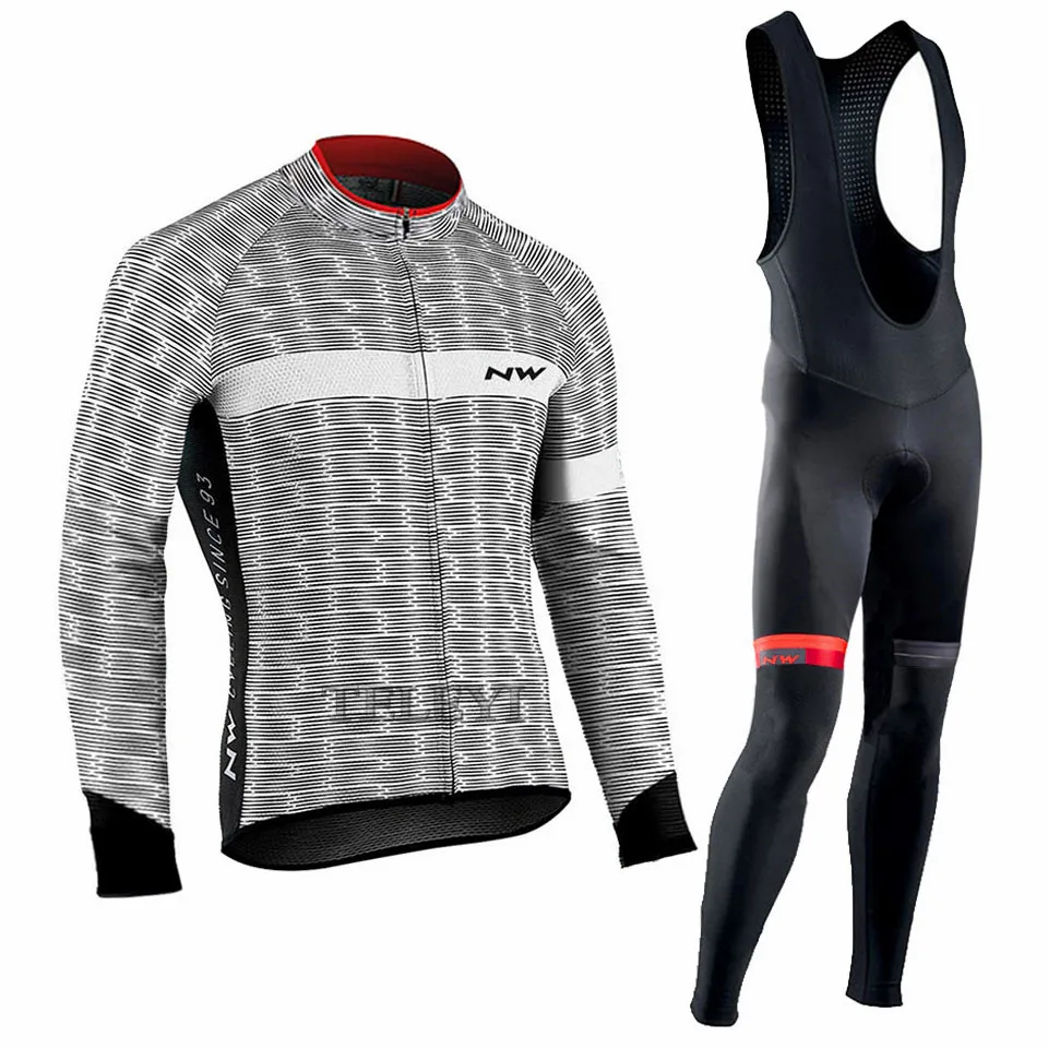 North Wave комплект одежды для велоспорта с длинными рукавами, NW Pro Team Jersey, мужской дышащий костюм, спортивная одежда для езды на горном велосипеде - Цвет: 13