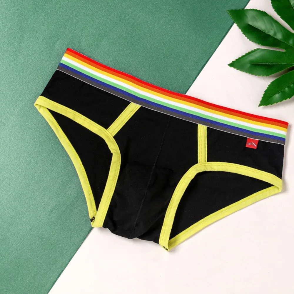 

Sexy Men Cotton Underwear Breathable Bulge Pouch Briefs Low Waist Underpants U Convex Pouch Sleep Bottoms Panties