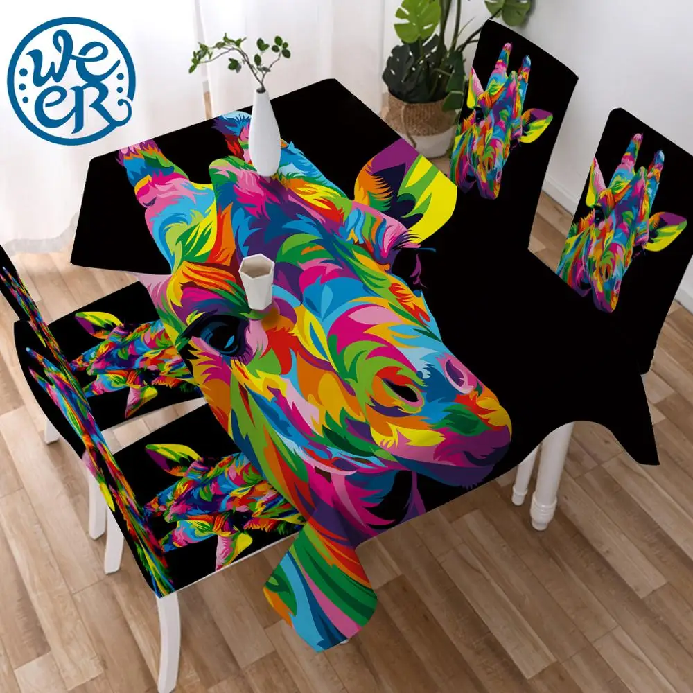 1/5 шт. декоративная Водонепроницаемая Скатерть Королевский Жираф|Скатерти| |