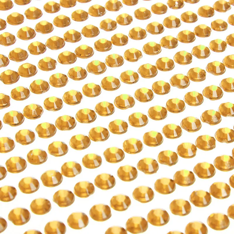 golden 990 шт DIY самоклеящийся, со стразами наклейки декоративный удобный практический - Цвет: golden