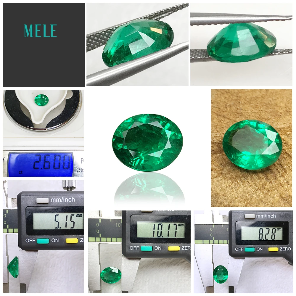 

Natural Emerald 2.6ct Oval 8.2*10*5mm High-end Custom Ring Pendant Mosaic Stone Custom Ring Pendant Mosaic Stone