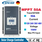 Контроллер заряда солнечной батареи EPever MPPT 50A, 12 В, 24 В, 36 В, 48 В, с подсветкой, ЖК-дисплей, для максимального входа 150 в PV, запись в реальном времени 5415AN