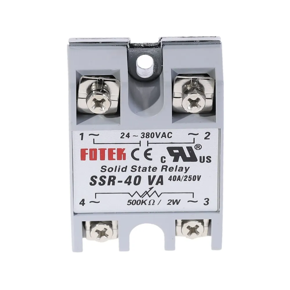 SSR полупроводниковое реле SSR-40VA 40A релис регулятор 24-380VAC выход SSR 40VA Однофазное твердотельное реле