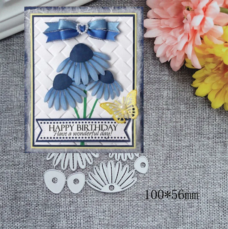 Цветы металлические трафарет тиснение бумага для скрапбукинга ремесло нож