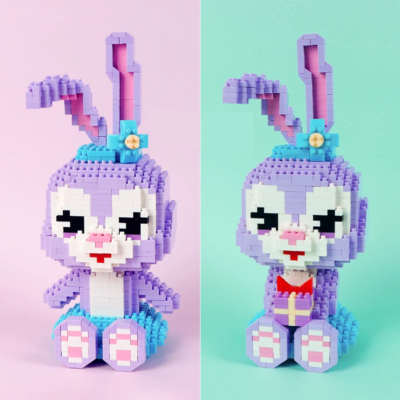 2020 Новая игрушка конструктор модель из мультфильма пурпурный кролик два дизайна