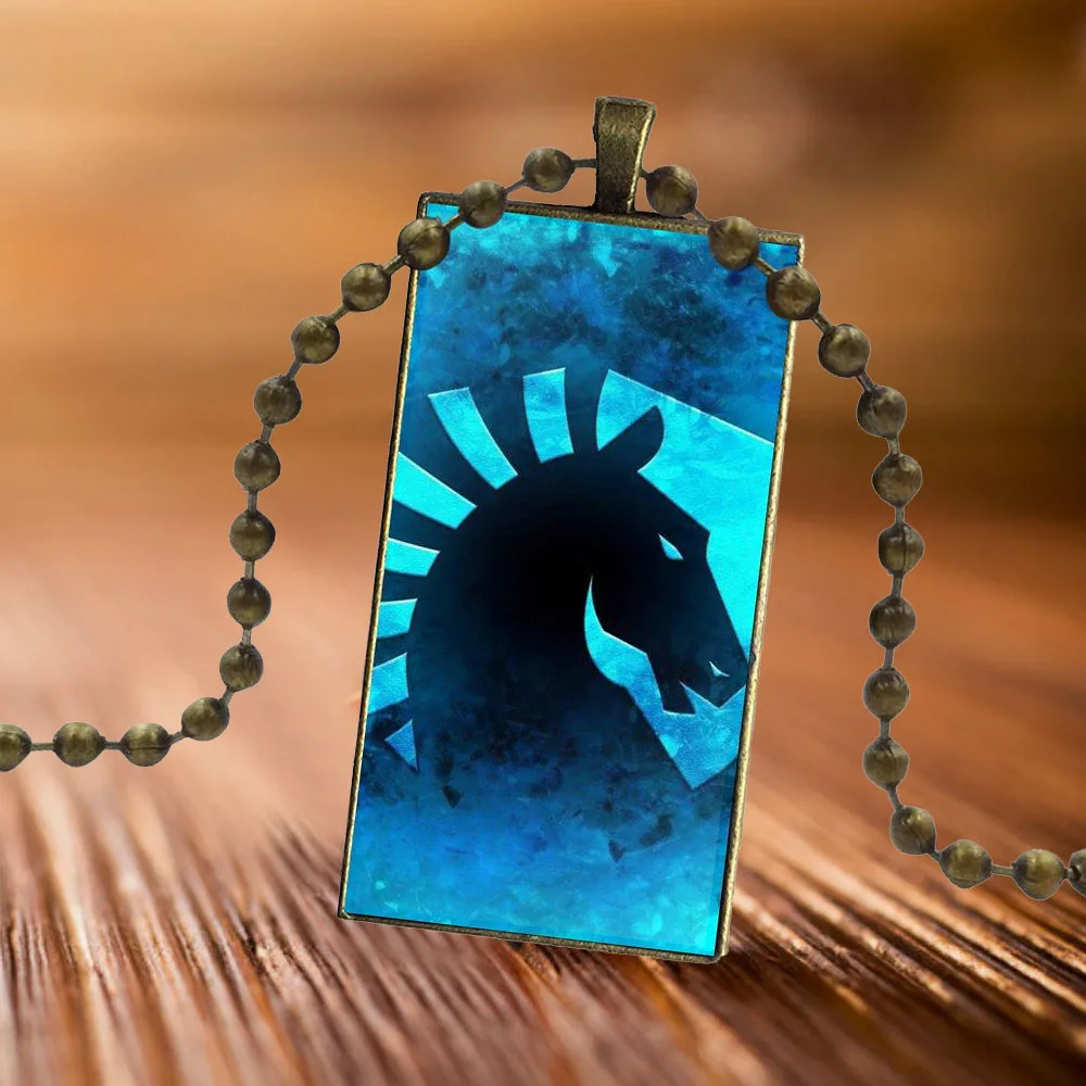 Ожерелье с подвеской-кабошоном для женщин и мальчиков прямоугольное модное