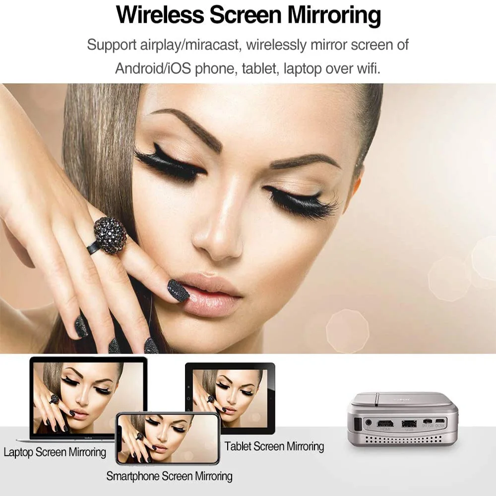 Смарт проектор E3W с Wi Fi видеопроектор для домашнего кинотеатра игрового ТВ