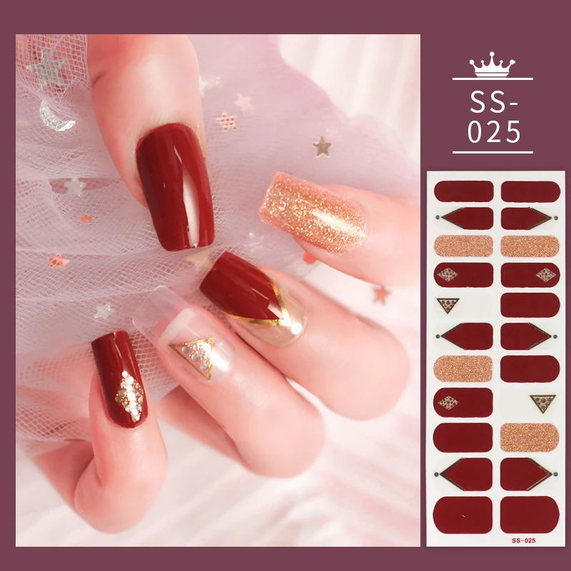 

22 накладки, Роскошные блестящие наклейки для дизайна ногтей, наклейки для ногтей с полным покрытием, последние обновления, наклейки для ног...