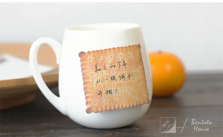 cute foods shape memo sticker pad toast Chinese bun biscuit noodles design interesting stationery stickers