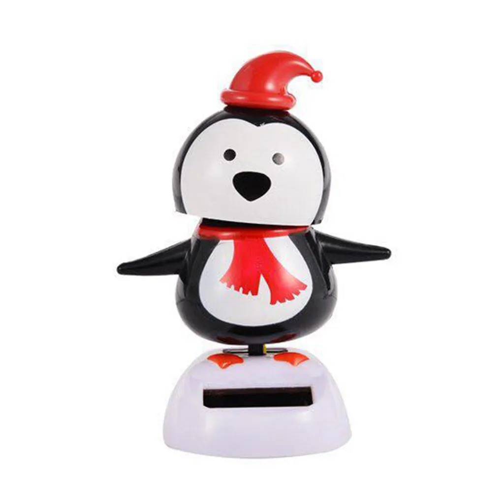 Рождественская тематика танцующий Санта Клаус на солнечной батарее качающийся