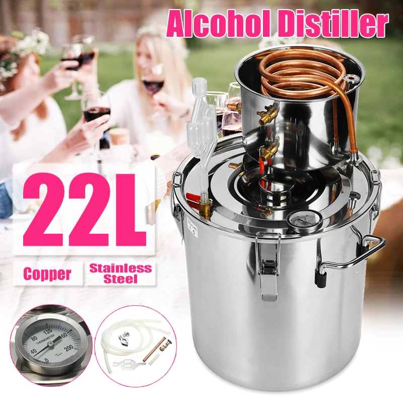 8L/10L/22L дистиллятор Alambic Самогонный спирт из нержавеющей меди DIY домашний