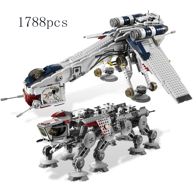 

In Stock 05053 Star05028 Wars Plan The Republic Dropship Set Building Blocks Bricks Assembly Toys Kids Gifts
