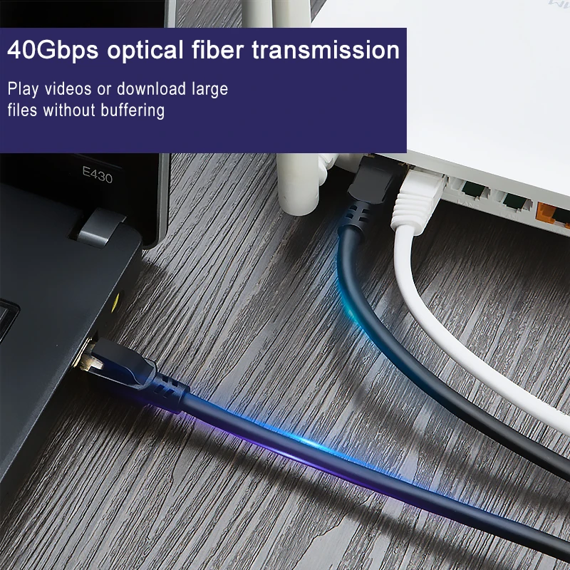 Cat8 Ethernet Кабель SSTP 40 Гбит/с Суперскоростной сетевой кабель RJ45 позолоченный