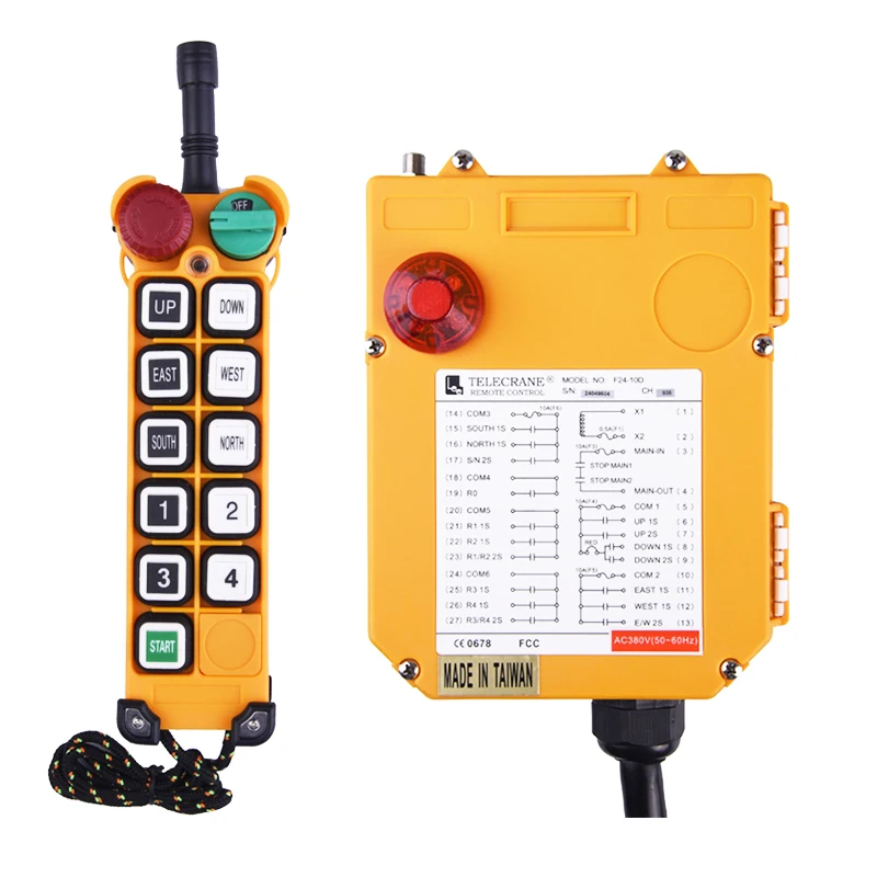 

F24-10D Double speed Industrial crane wireless transmitter receiver remote control