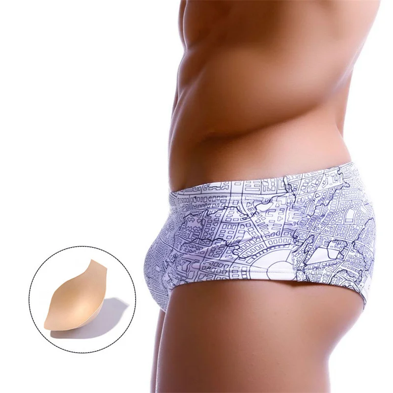 

Mens Boxers Briefs Map Printing Low Waist Swimming Trunks Summer Swimsuit Beach Wear Fashion Short Sport Homme Swim