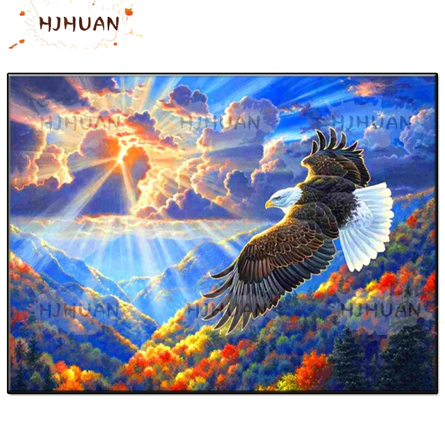 

Алмазная 5D картина с орлом, вываром в небе, полноразмерная круглая квадратная вышивка крестиком, алмазная вышивка «сделай сам», мозаика, укр...