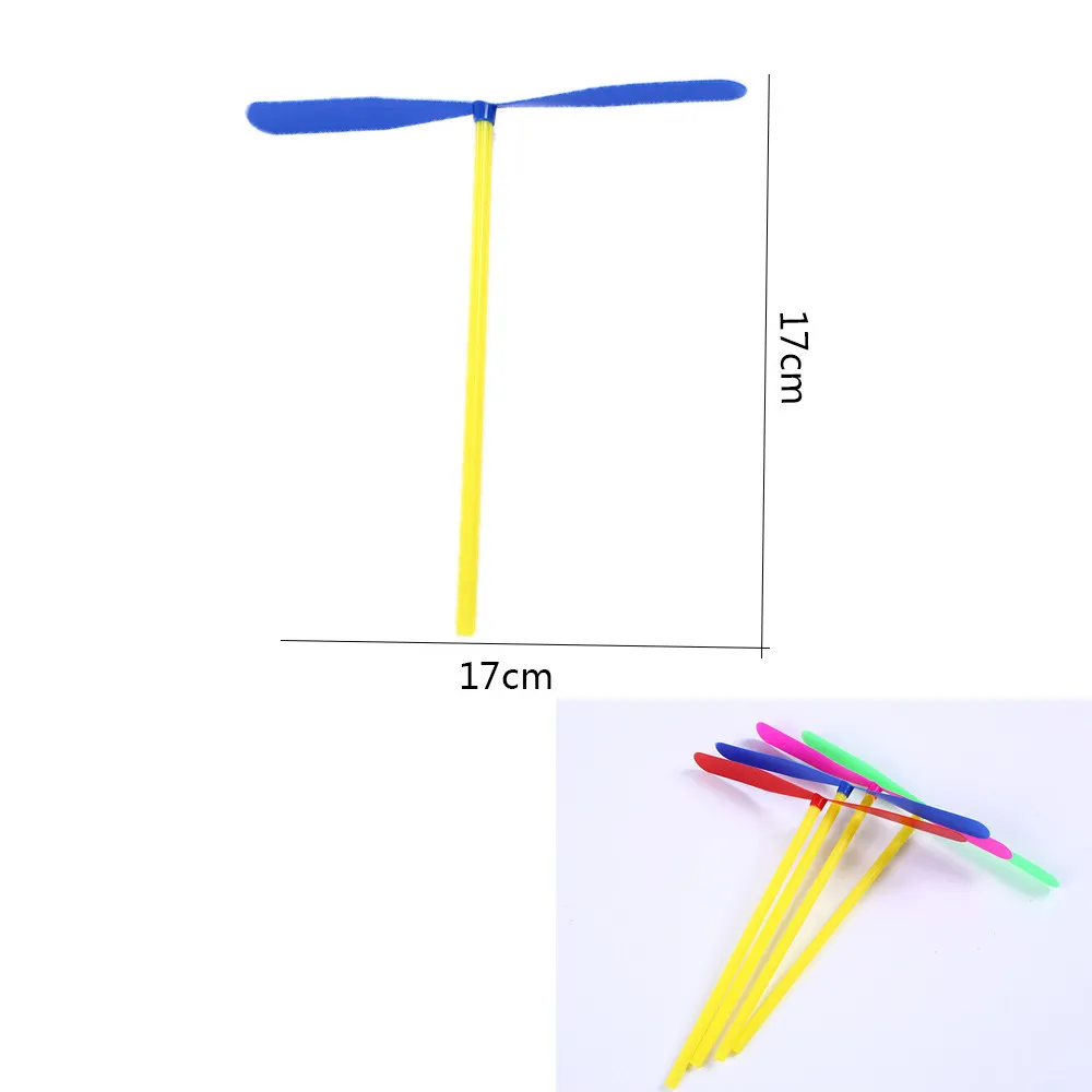 100 шт Пластиковые бамбуковая Стрекоза пропеллер на открытом воздухе игрушки для