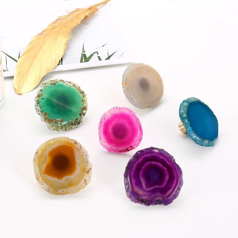 Рукоятка для шкафа и из натурального агата в скандинавском стиле ручки кухонного