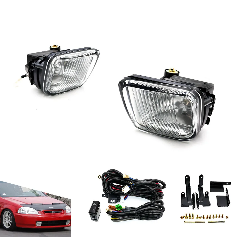 

Cars refit front fog lamp for Civic 96-98 with LED square fog lamp