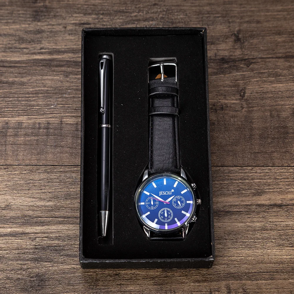 

Set Watches for Men Top Quality Luxury Brand Men's Gift Set Beautifully Packaged Watch Pen Set Hot Selling Creative Combination