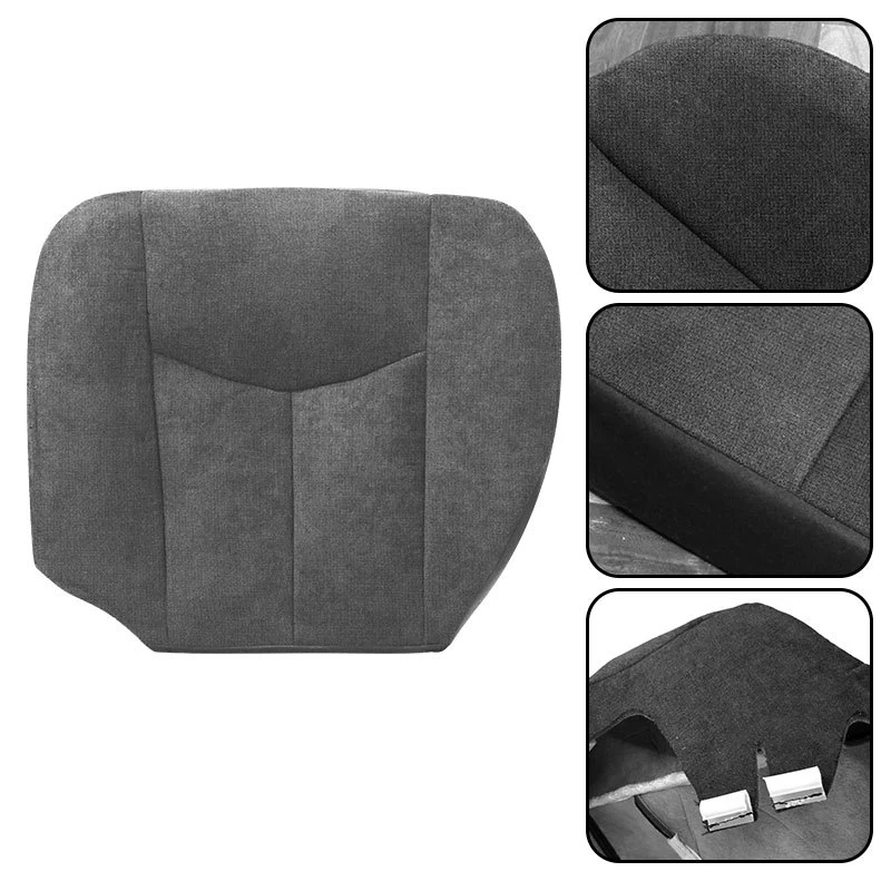 

for 2003 - 2006 Chevy Tahoe Silverado Driver Side Bottom Replacement Cloth Seat Cover Black Gray