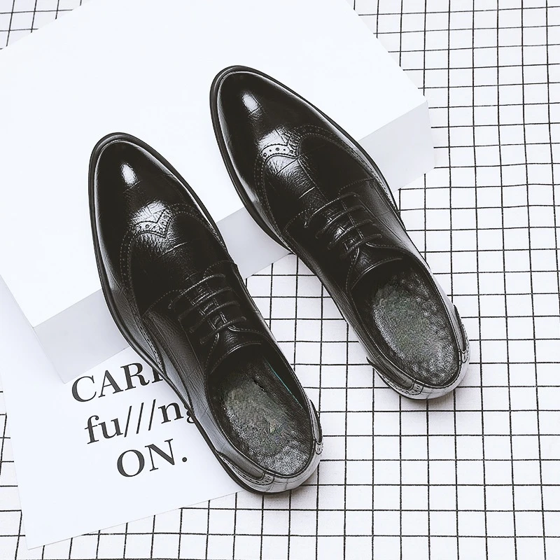 

2021New MenFour Seasons British Fashion Shoes Business Casual ShoesYoung Hairdresser Bridegroom Shoes Comfortable Hot Sale AQ031