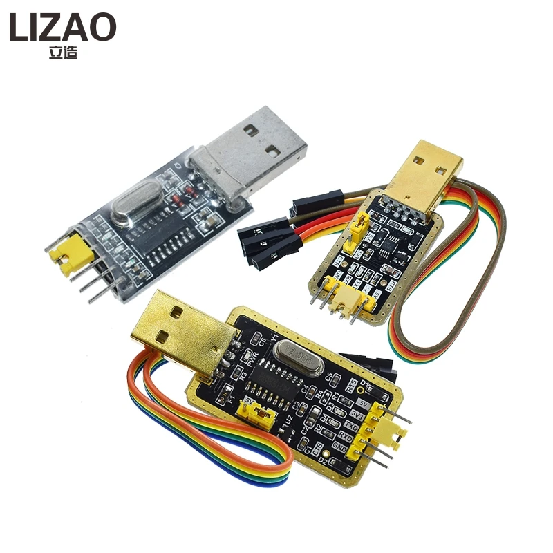 Плата микроконтроллера CH340 с USB на TTL CH340G небольшая пластина для щетки проводом