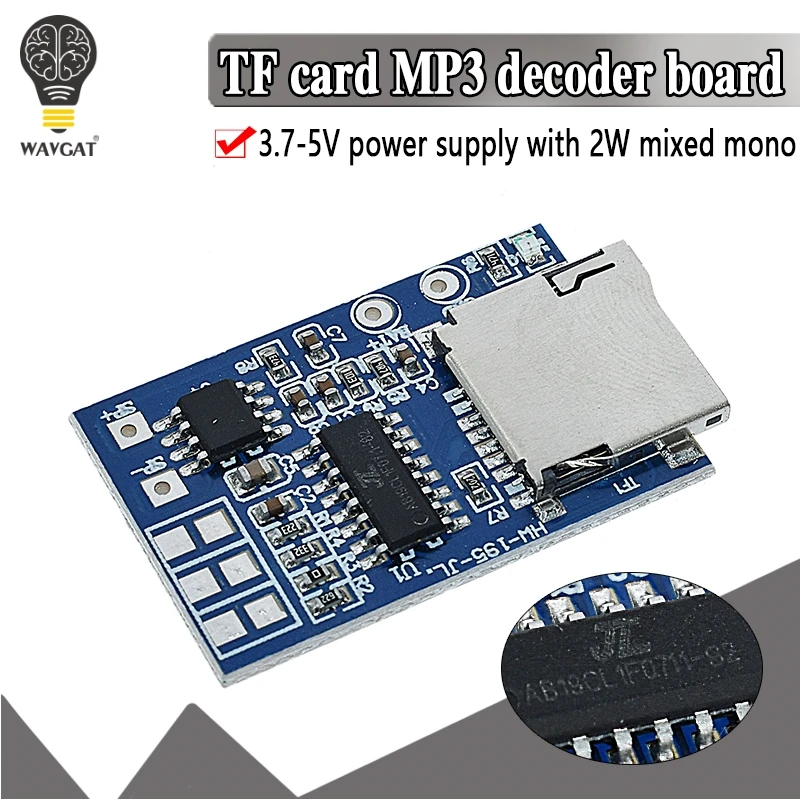 GPD2846A TF Card MP3 Decoder Board 2W Amplifier Module for Arduino GM Power Supply Module