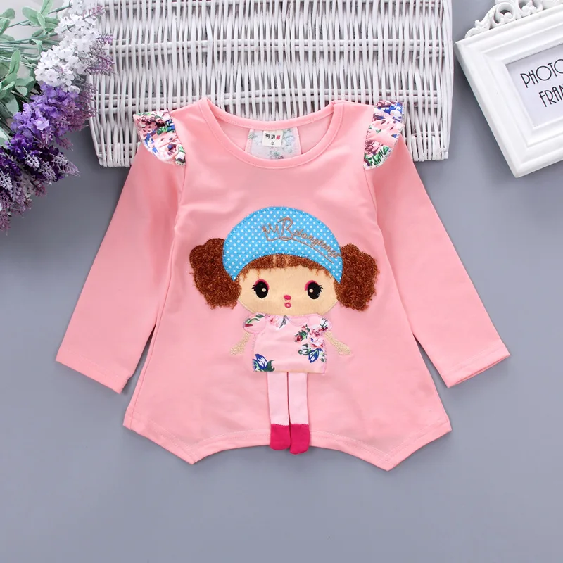 В 2021 году весенне-осенняя футболка с длинными рукавами и цветочным принтом для