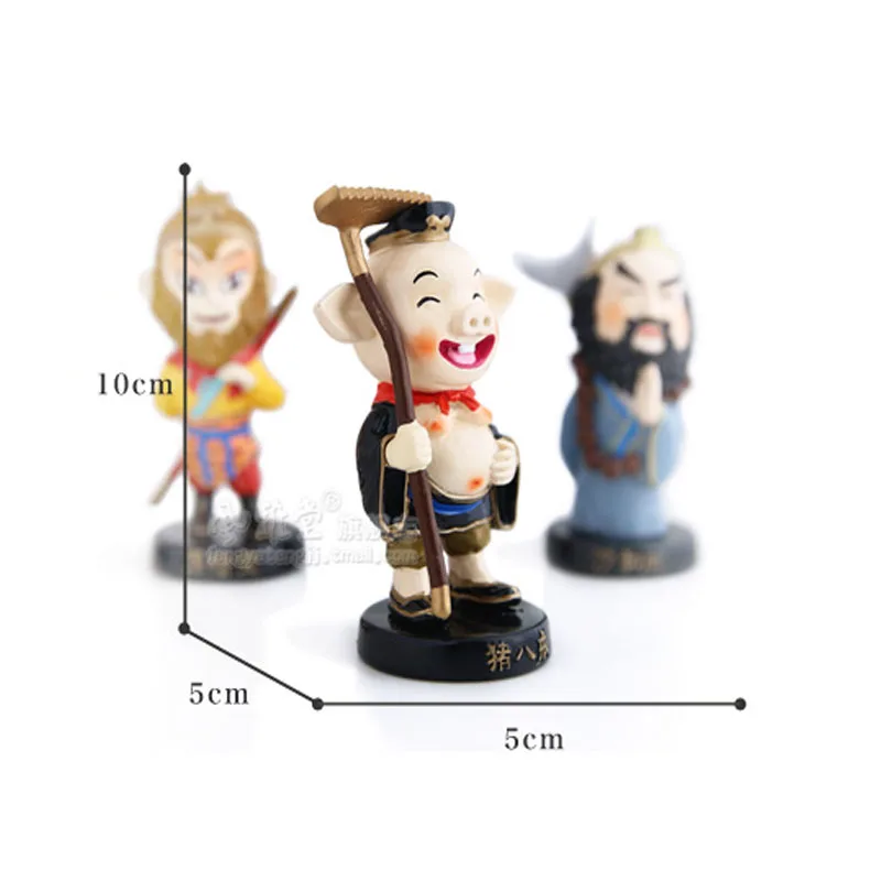 

Resin Handmade Action Journey To The West Ornament Chinese Toys Sun Wukong Pig Doll Room Car Decoration for Children Gifts