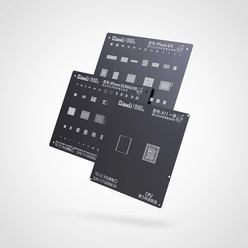 Трафарет BGA 3D черный стальной для iPhone 5s 6 6P 6SP 7 7p 8 xs max модуль базовой полосы связи