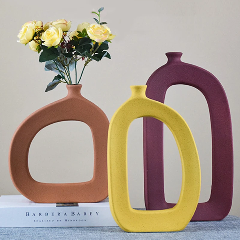 Минималистичная керамическая ваза в скандинавском стиле Современная