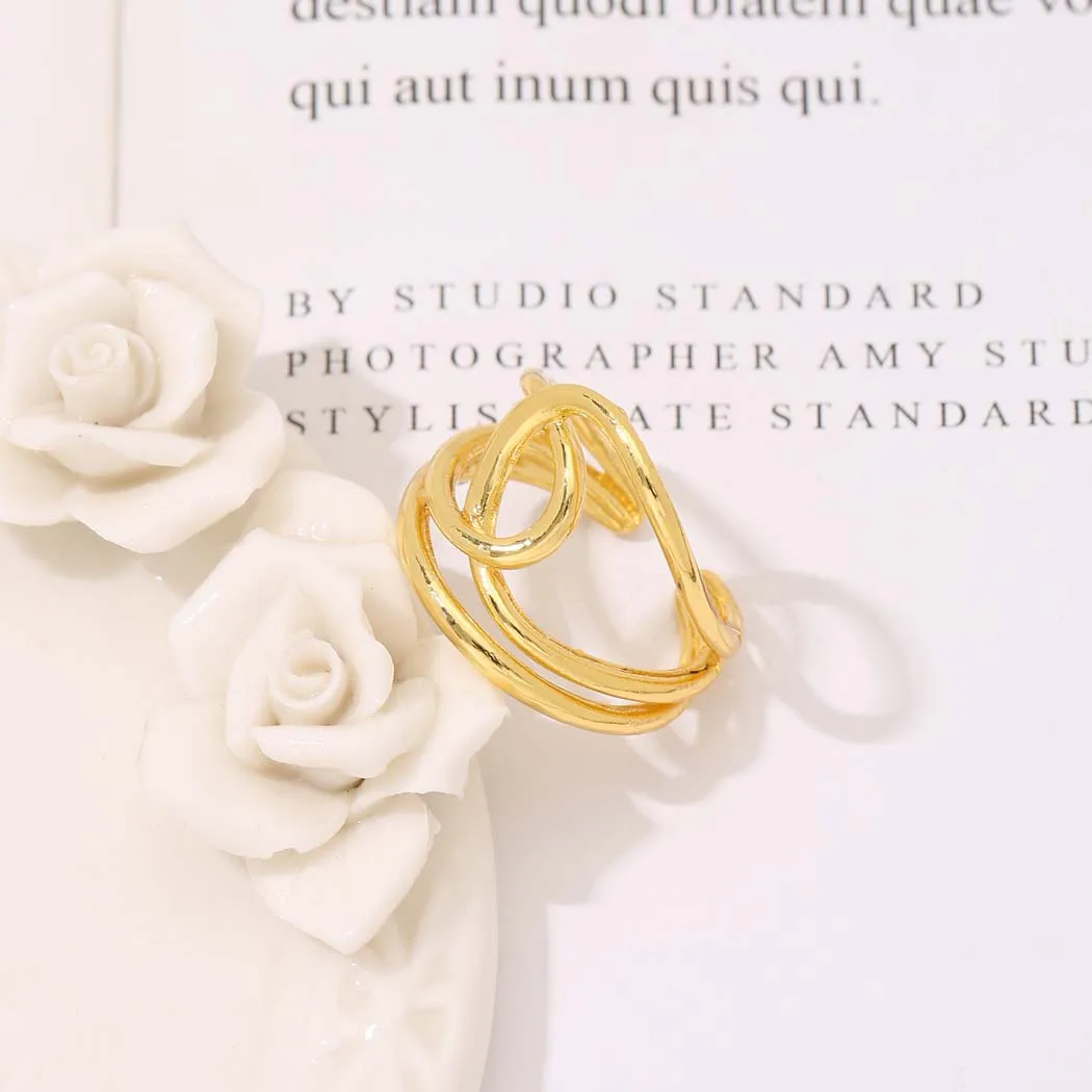 Chandler Позолоченные Асимметричные слои с круглым стереоскопическим дизайном для