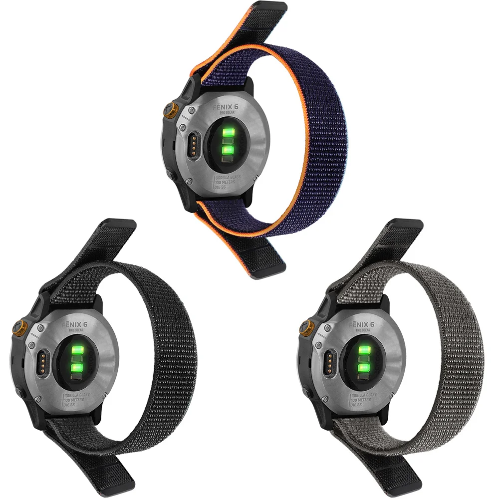 22 мм 20 нейлоновый ремешок для Garmin Fenix 6 5 6S 5S Pro Plus/Forerunner 935 945 крючок браслетов и