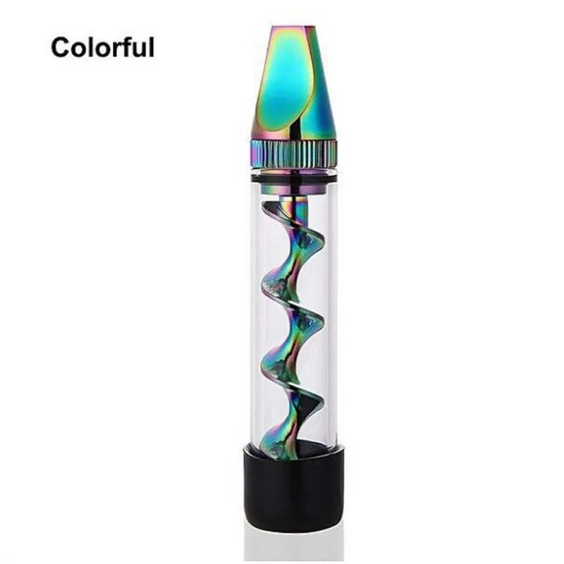 F009-colorful Аксессуары для сигарет машинка для скручивания табака Мини Стеклянная трубка аксессуары для курения креативная Мода плоский держатель для табака - Цвет: F009-colorful