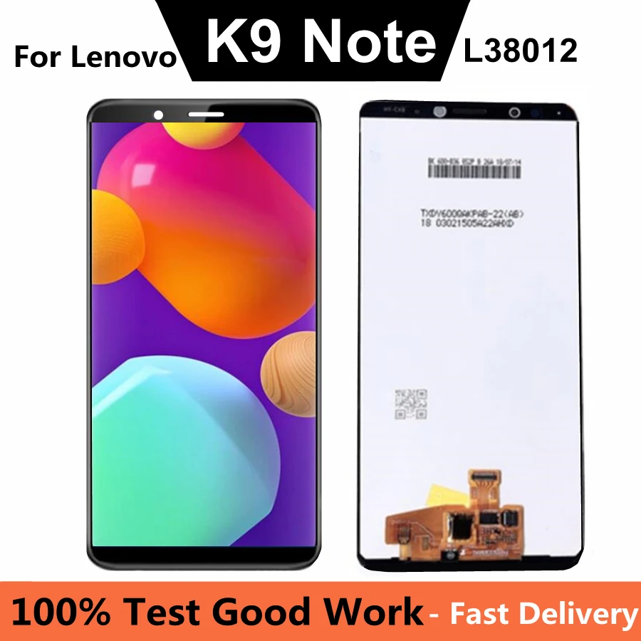 

6.0" For Lenovo L38012 LCD Display with Touch Screen Digitizer Assembly Replace For Lenovo K9 Note LCD