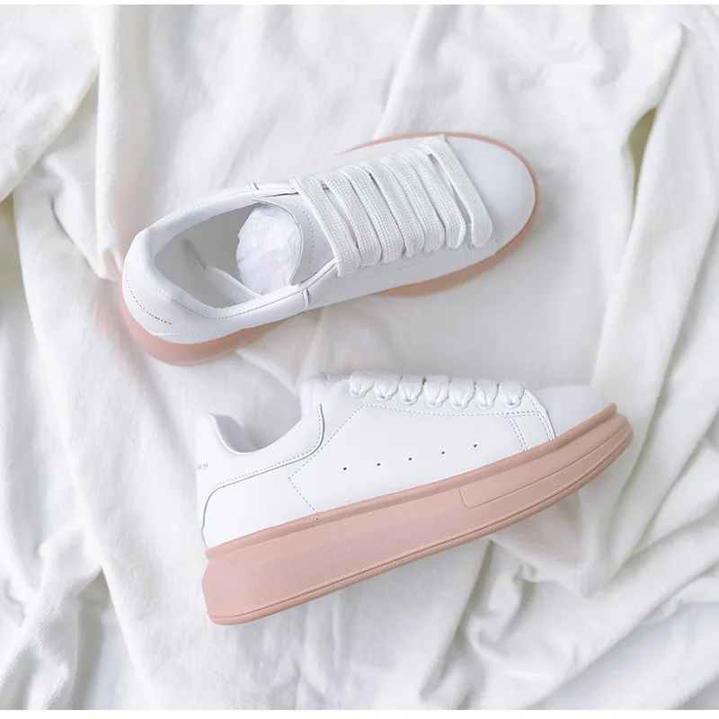 

Men and Women Couples White Shoes, Trendy Shoes, Thick-soled Increased Casual Sports Shoes Shoes Woman Running Shoes