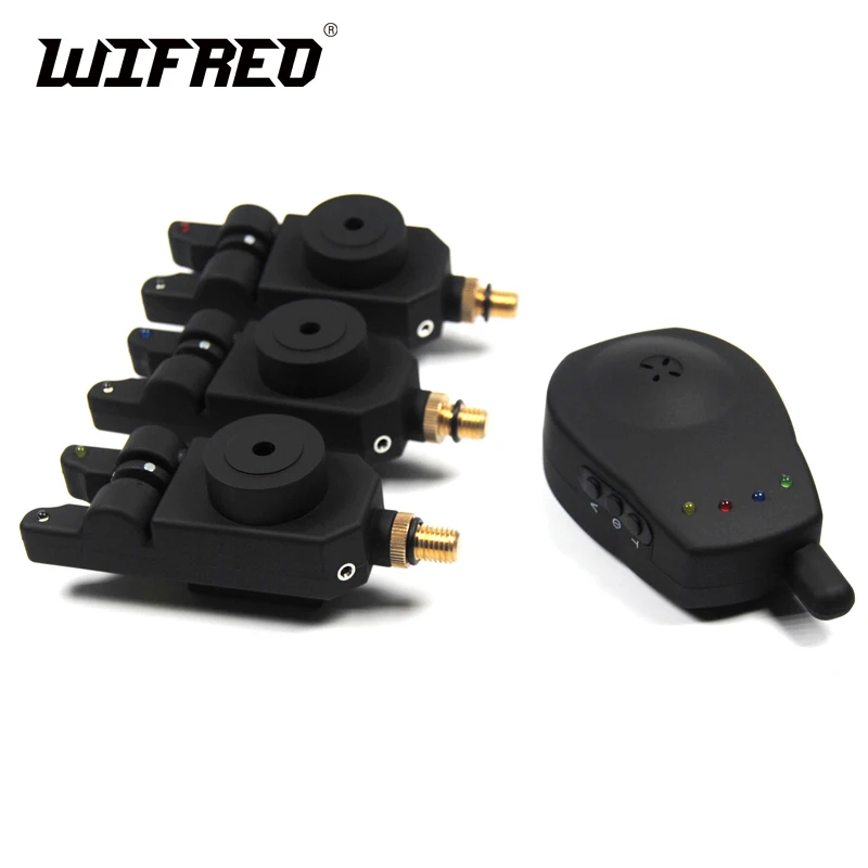 Enlarge 3 + 1 Wireless Bite Alarm Combo Set with Carry Box 3 Bite Indicators with 1 Receiver Bank Carp Fishing Tackles 4 + 1