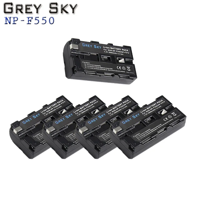 

5x 7.4V NP-F550 NP F550 NP-F570 NP F570 F330 F530 Rechargeable Li-ion Camera Battery For Sony NP-F330 F750 CCD-SC CCD-TR